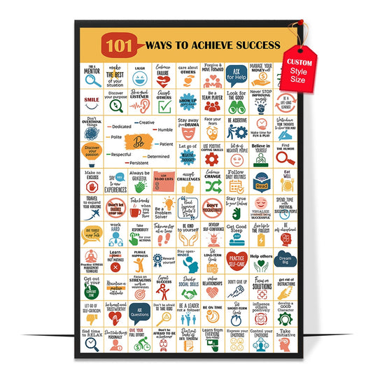 101 Ways to Achieve Success Poster