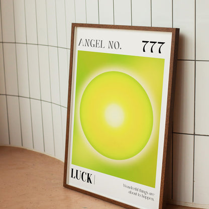 777 Luck Angel Number Manifesting Aura Energy Poster (2)