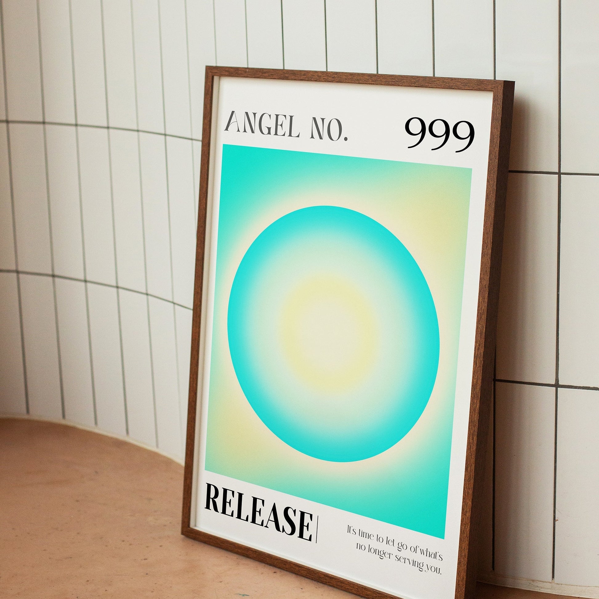 999 Release Angel Number Spiritual Aura Energy Poster (2)