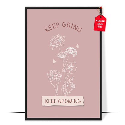 Abstract Keep Growing Poster