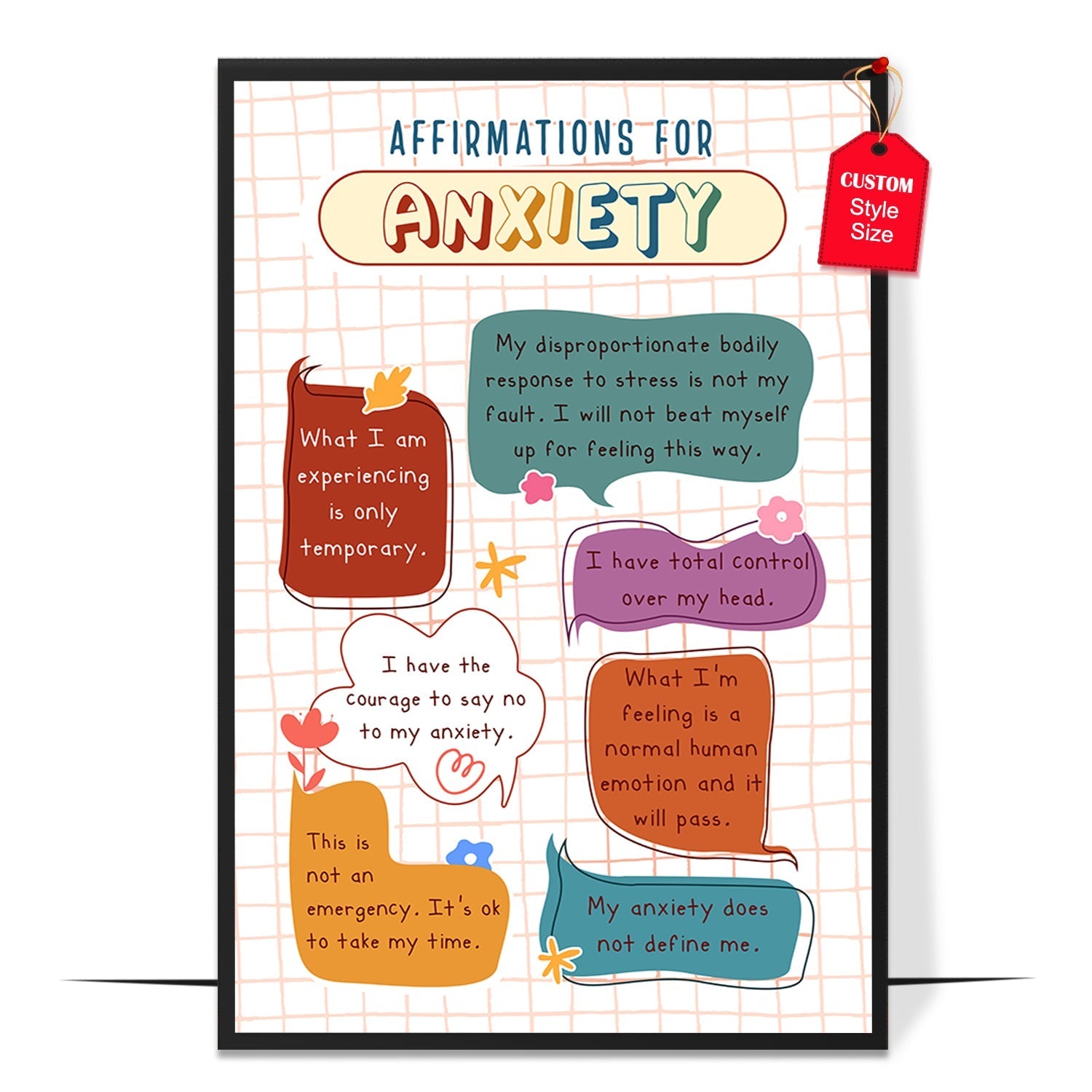 Affirmations for Anxiety Poster