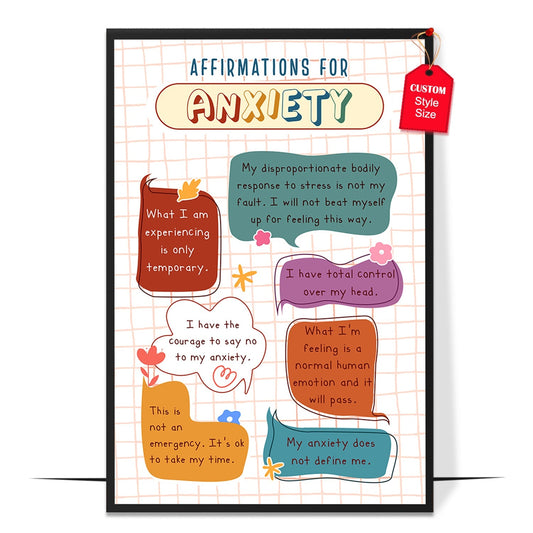 Affirmations for Anxiety Poster