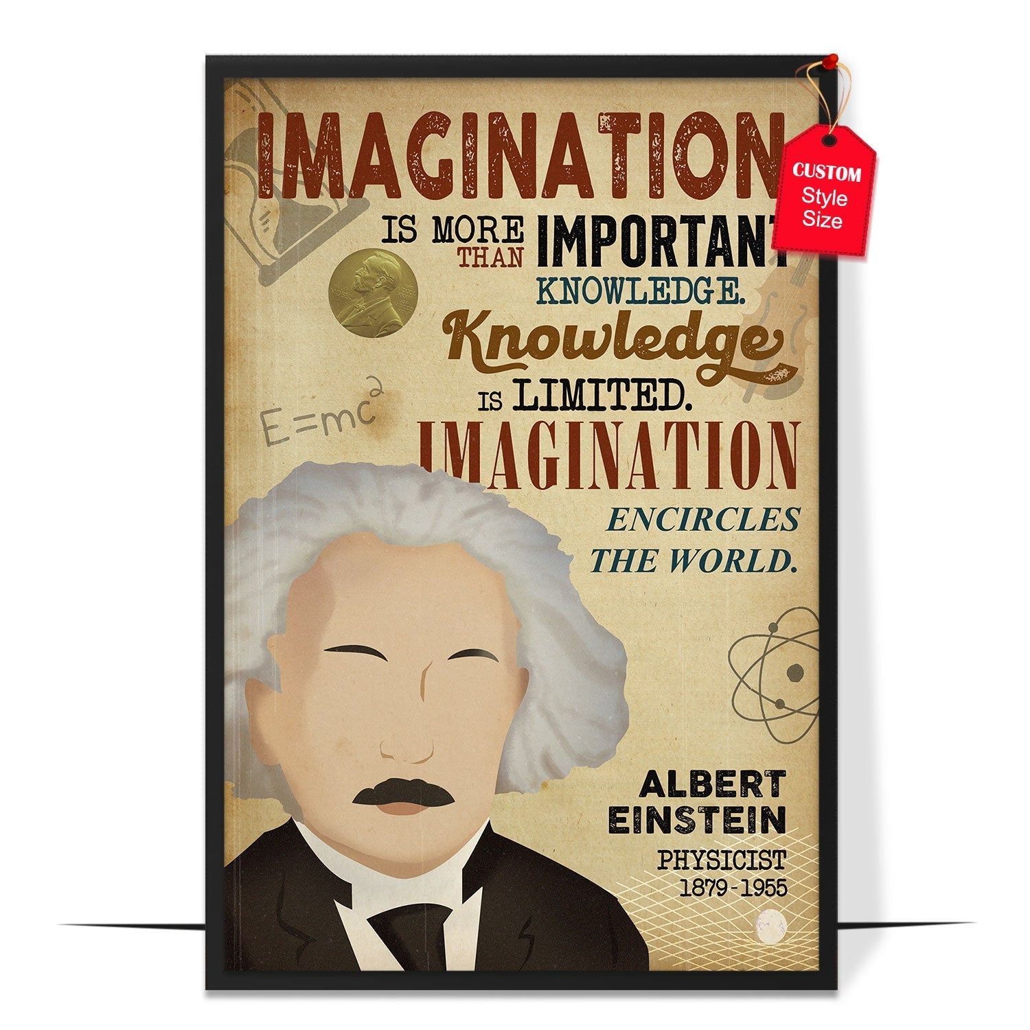 Albert Einstein Men Scientist Poster