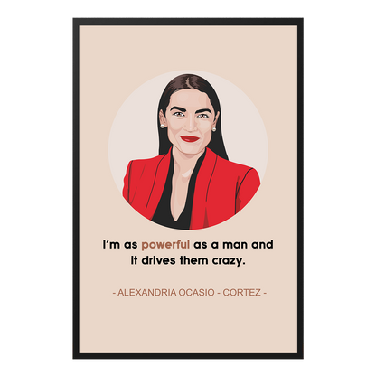  Alexandria Ocasio Cortez Hand-drawn Feminist Poster Design 2