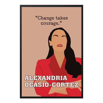  Alexandria Ocasio Cortez Hand-drawn Feminist Poster Design 1