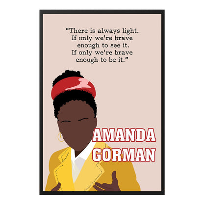  Amanda Gorman Hand-drawn Black Women Leader Poster Design 1