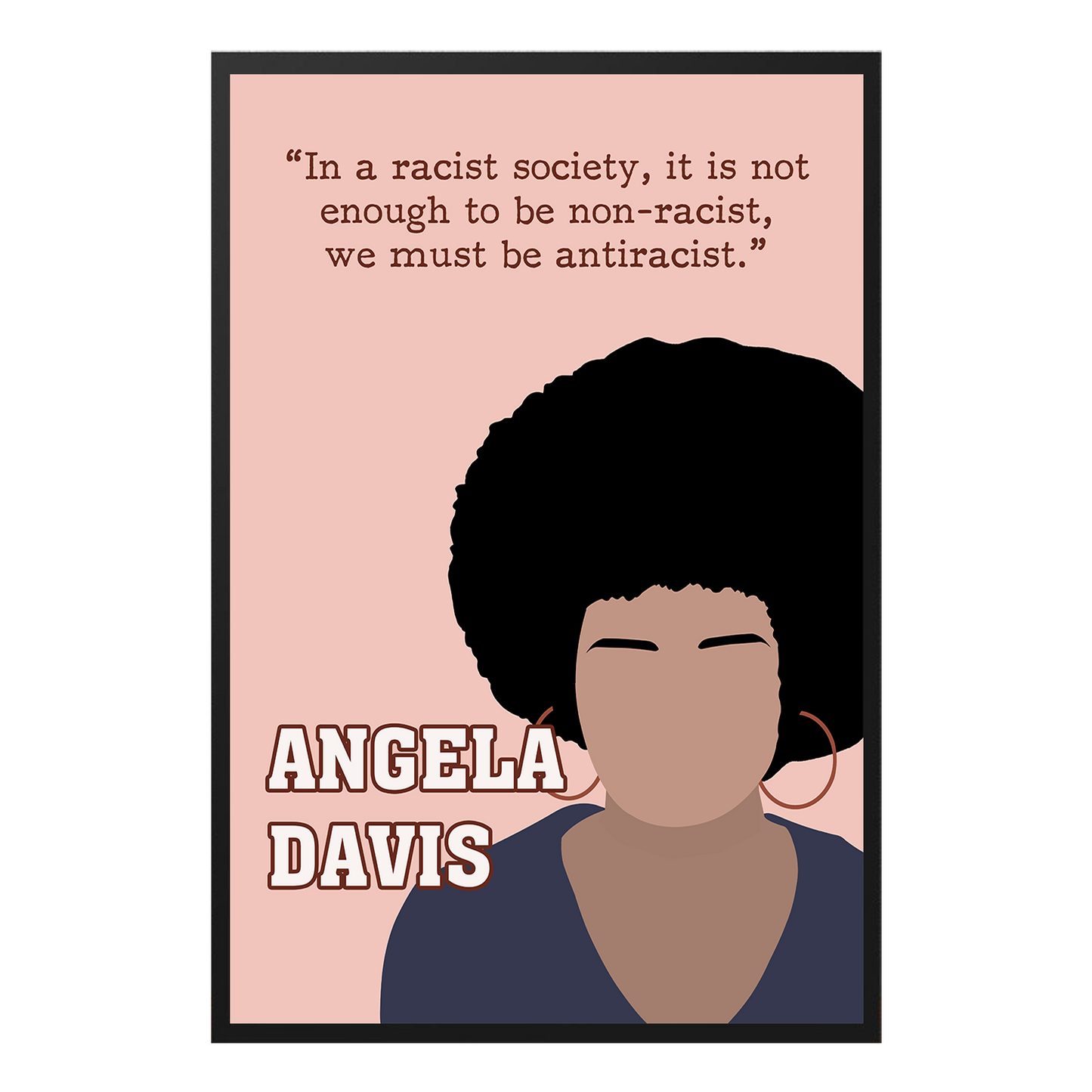  Angela Davis Hand-drawn Black Women in History Poster Design 1