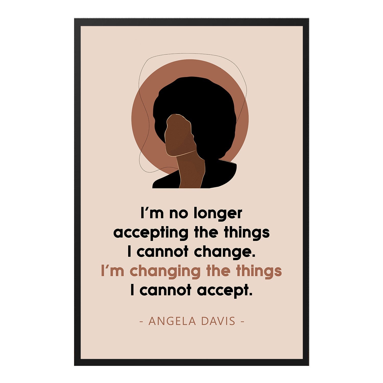  Angela Davis Hand-drawn Black Women in History Poster Design 2