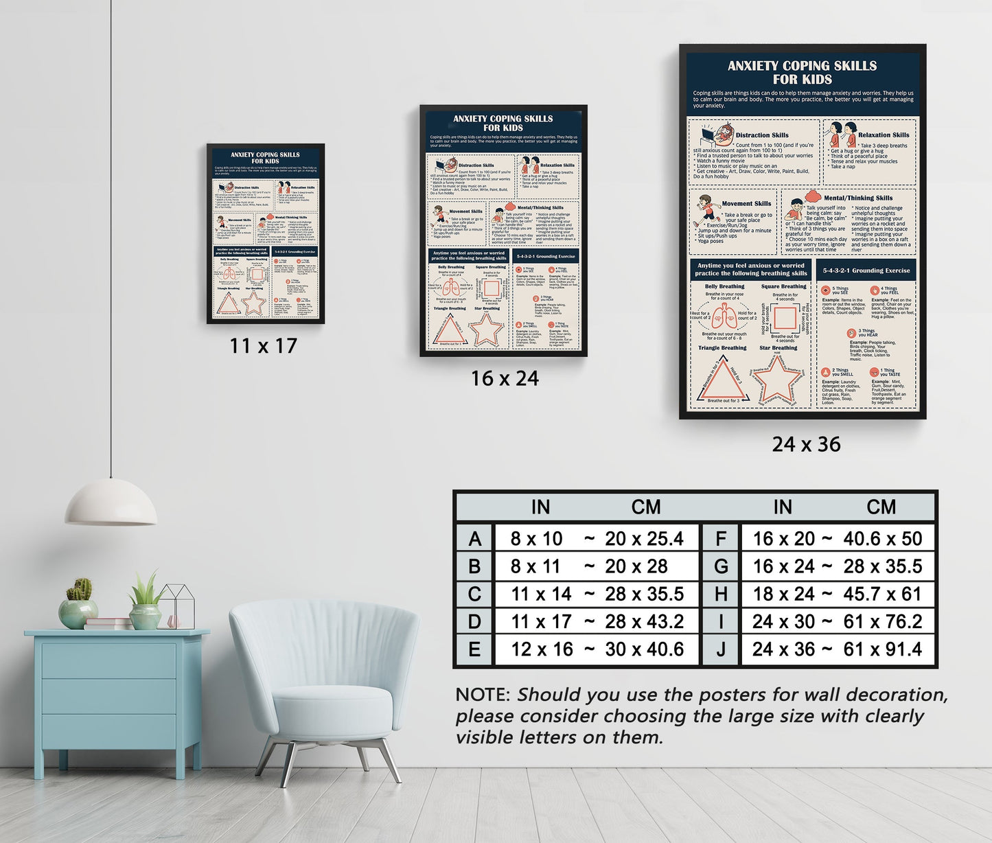 Anxiety Coping Skills for Kids Mental Health Poster (6)