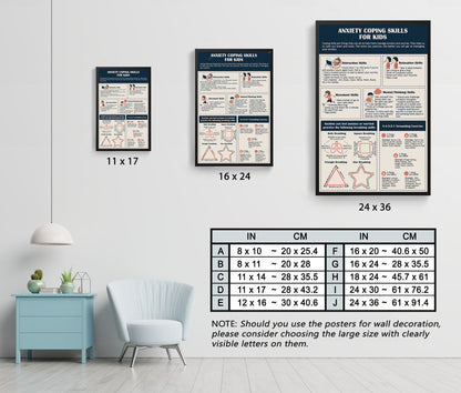 Anxiety Coping Skills for Kids Mental Health Poster (6)