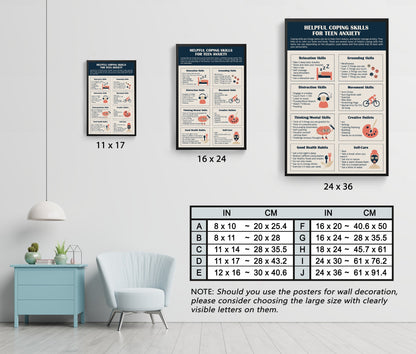 Anxiety Coping Skills for Teens Mental Health Poster (6)