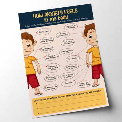 Anxiety Symptoms Body Signals Worksheet