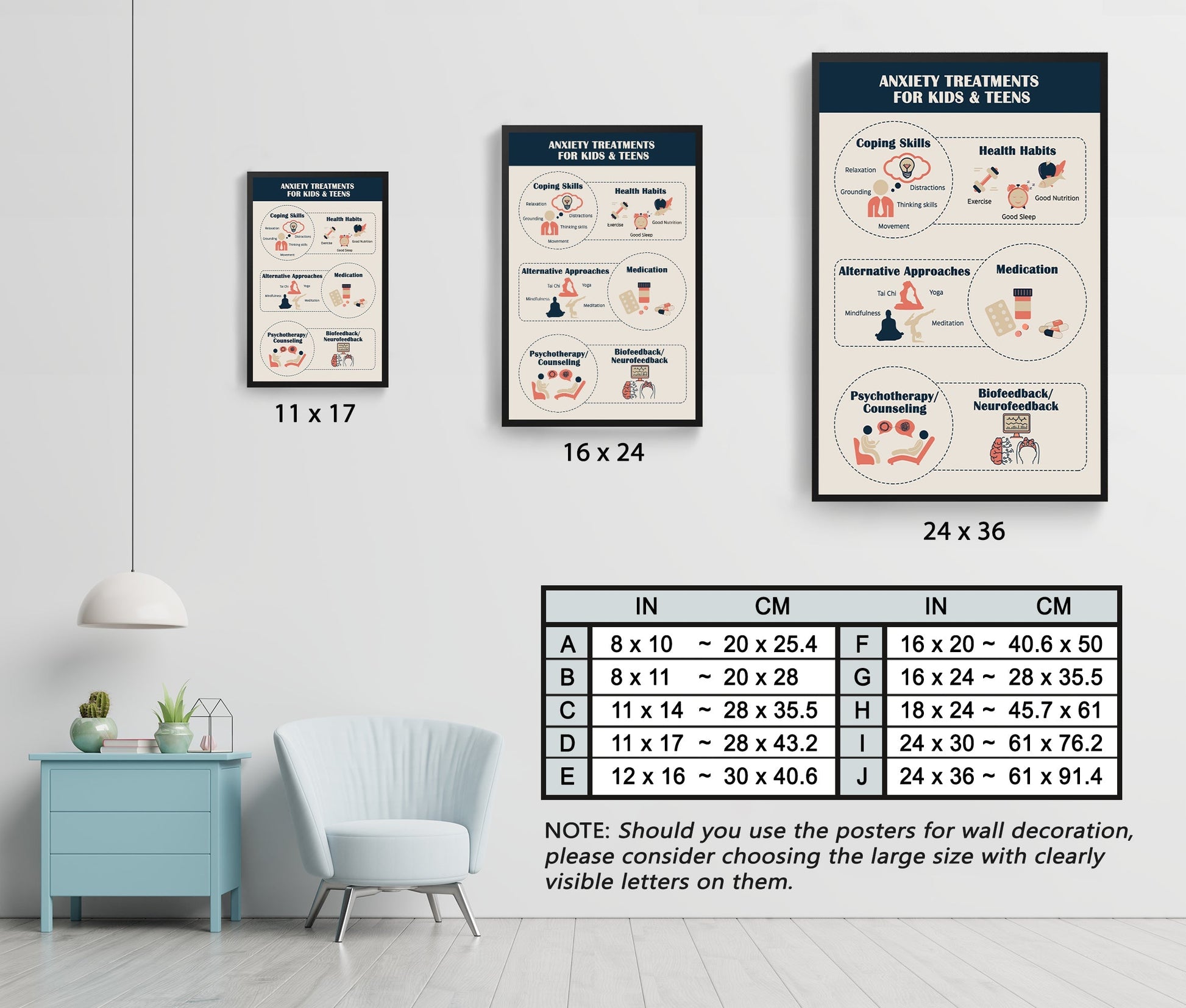 Anxiety Treatment Therapy Mental Health Poster (6)