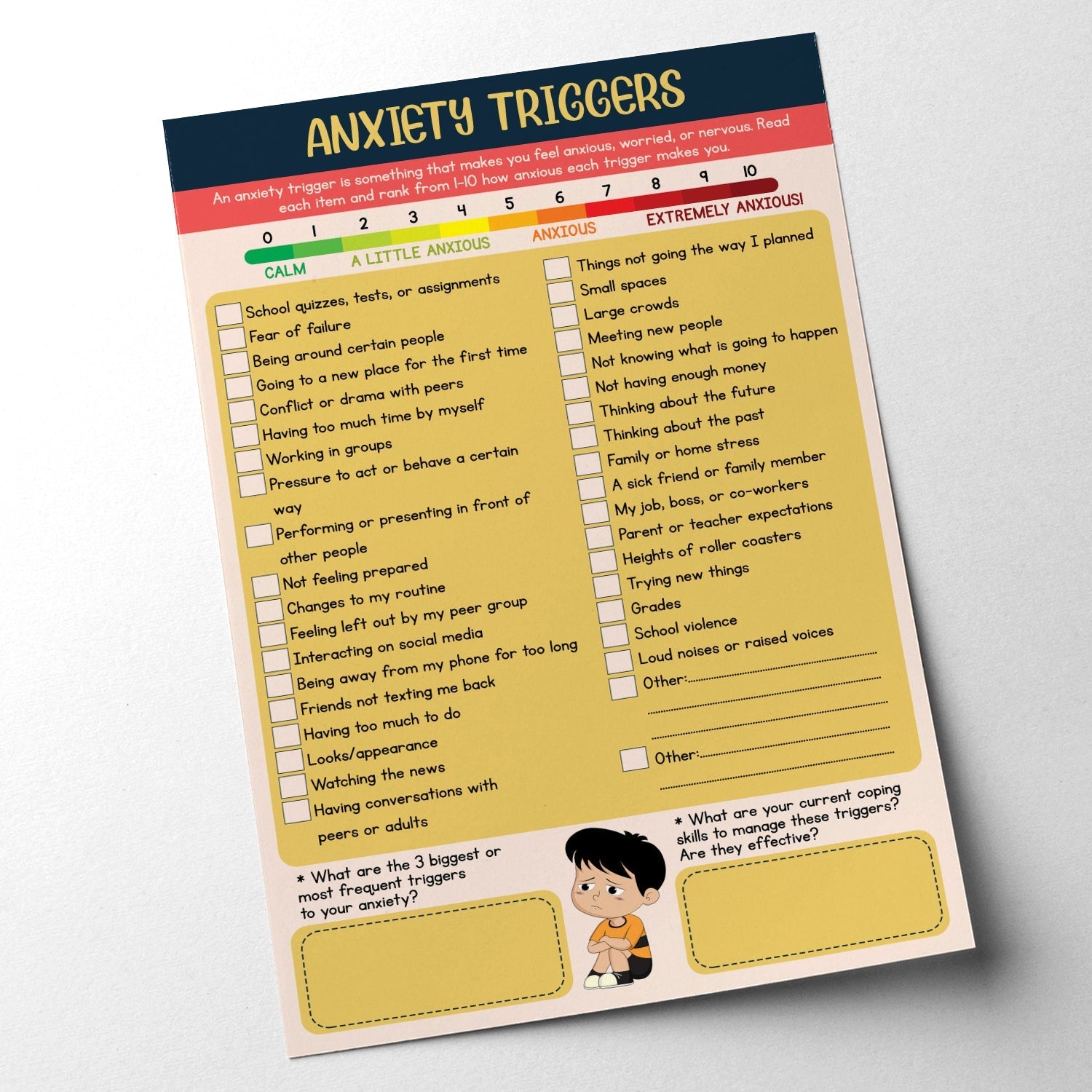 Anxiety Triggers Worksheet