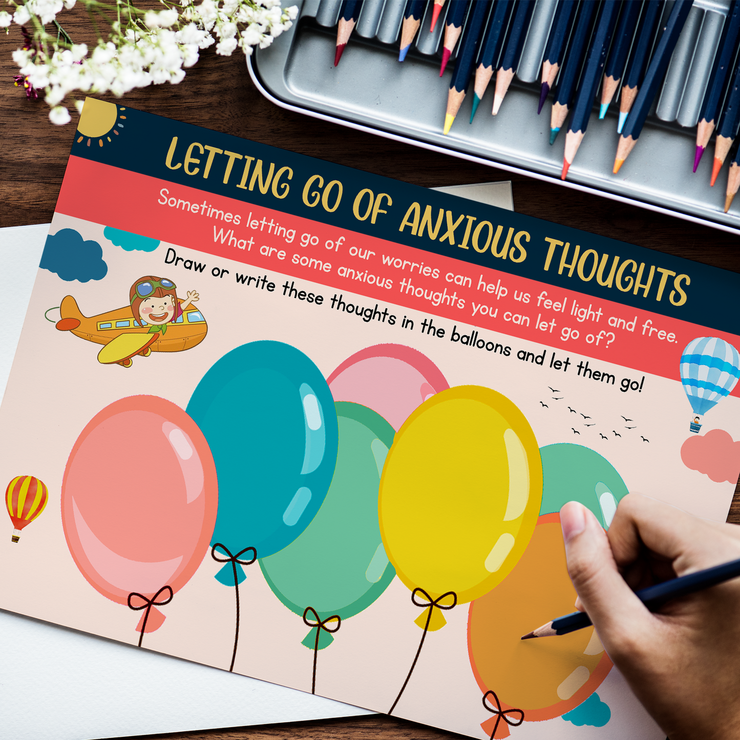 Anxious Thoughts Mental Health Fillable Worksheet (2)