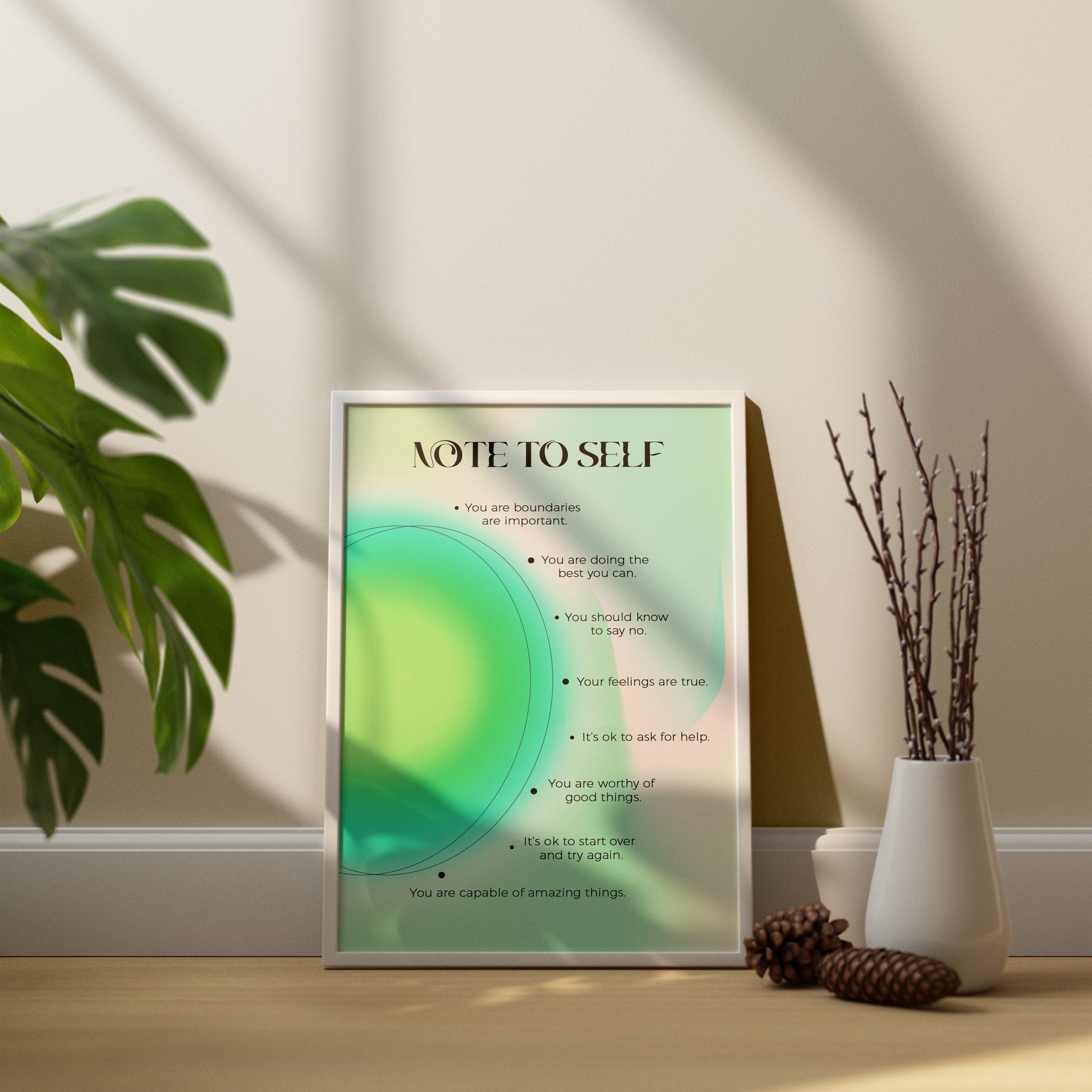 Aura Note To Self Pink Mental Health Spiritual Poster (5)