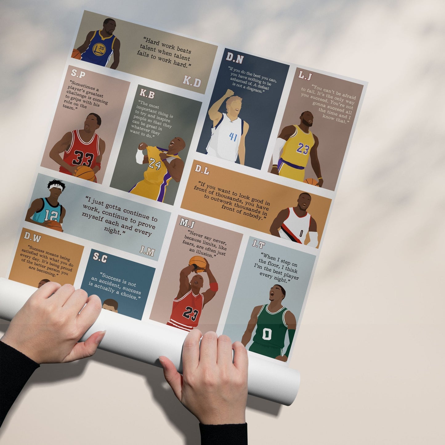 Basketball Superstars UNFRAMED 16&#215;20 inch High-Quality Poster (6)