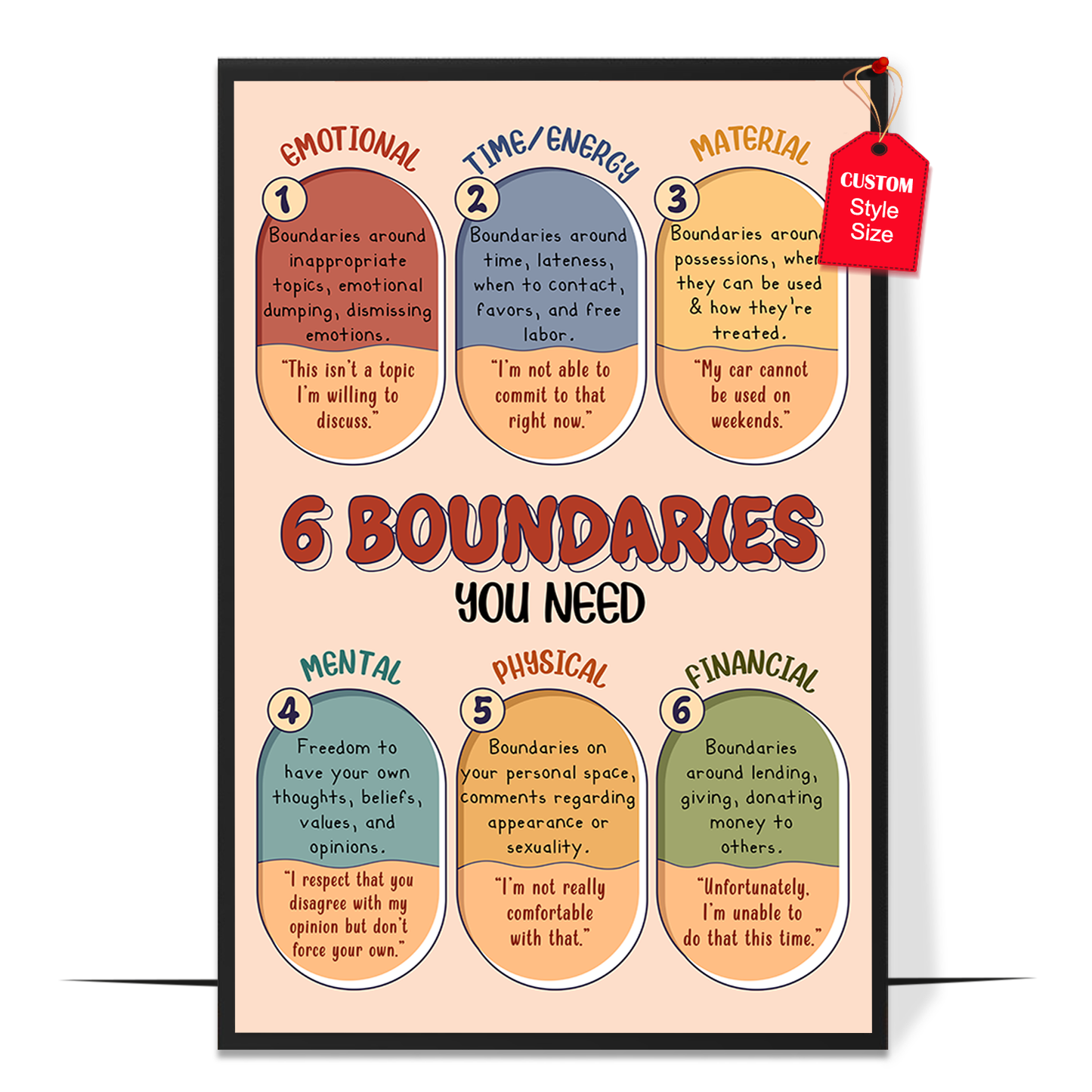 Boho 6 Boundaries You Need Poster