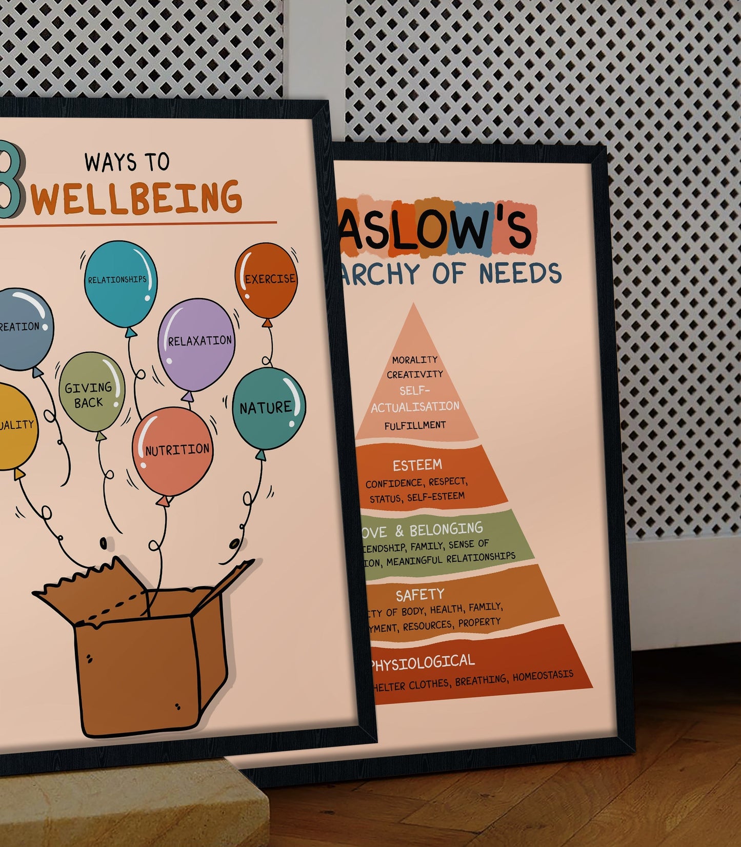 Boho 8 Ways to Wellbeing Therapy Mental Health Poster (3)