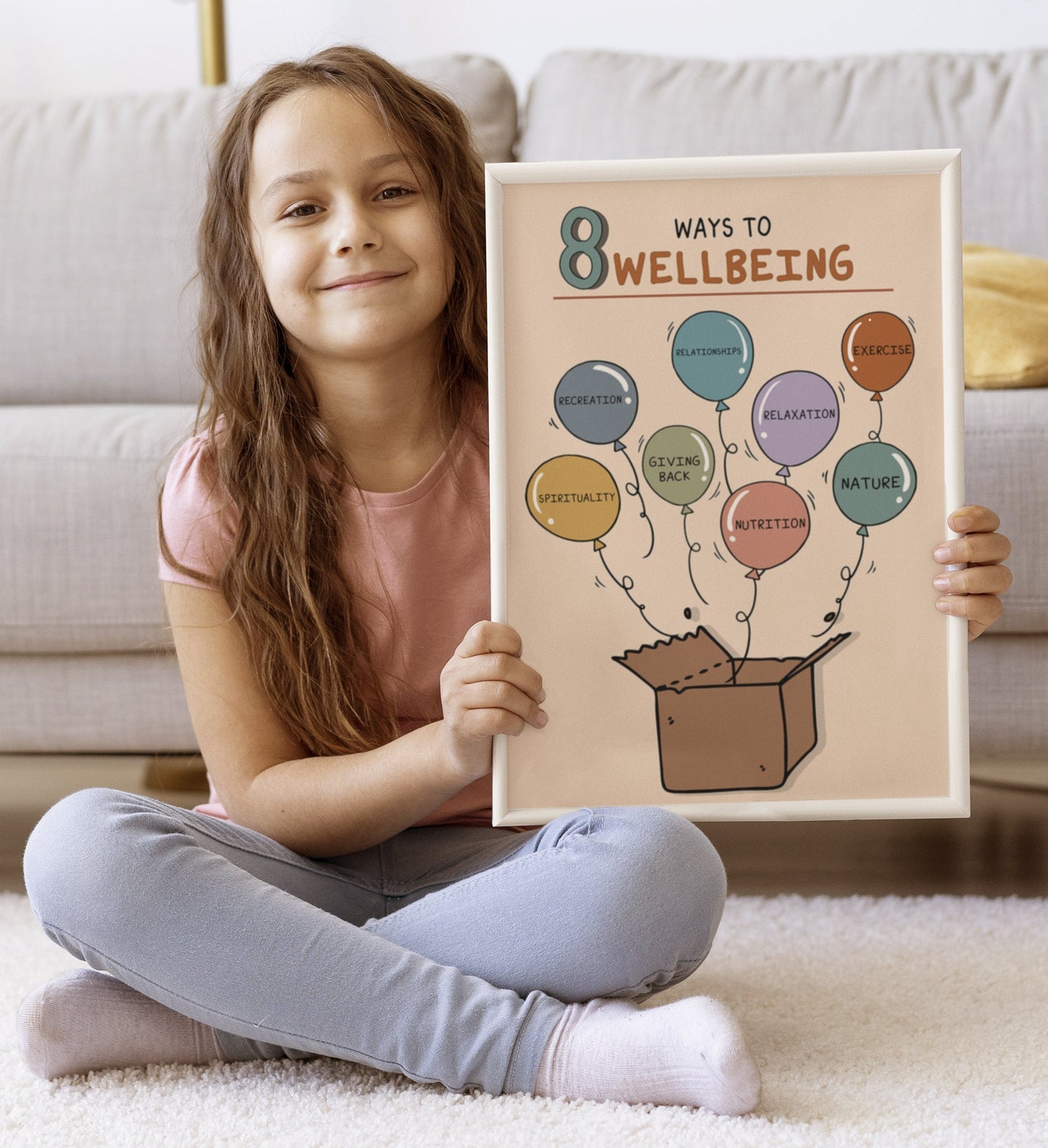 Boho 8 Ways to Wellbeing Therapy Mental Health Poster (5)