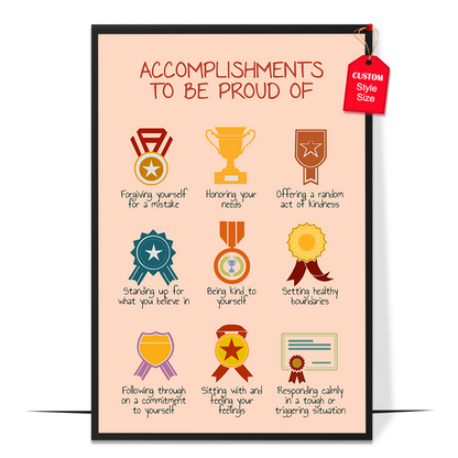 Boho Accomplishments to Be Proud Poster