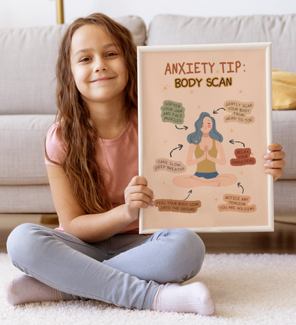 Boho Anxiety Helpful Tips Mental Health Poster (5)