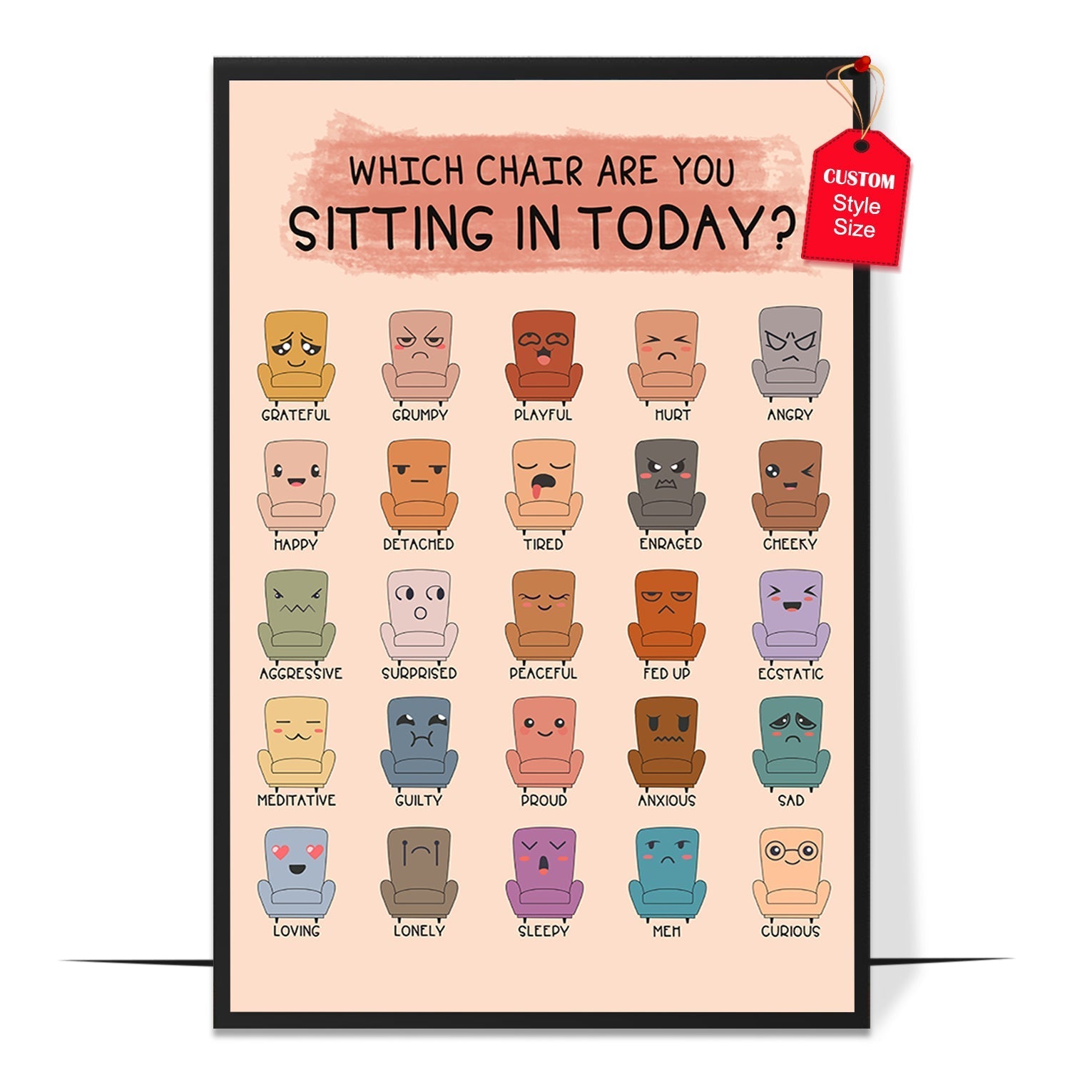 Boho Chair Feelings Poster