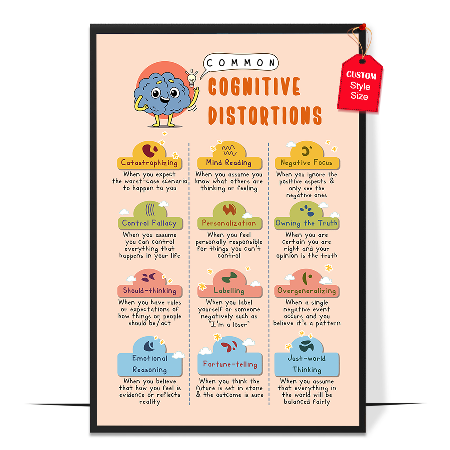 Boho Cognitive Distortions Poster