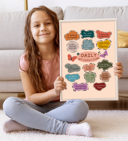 Boho Daily Affirmations Growth Mindset Therapy Poster (5)