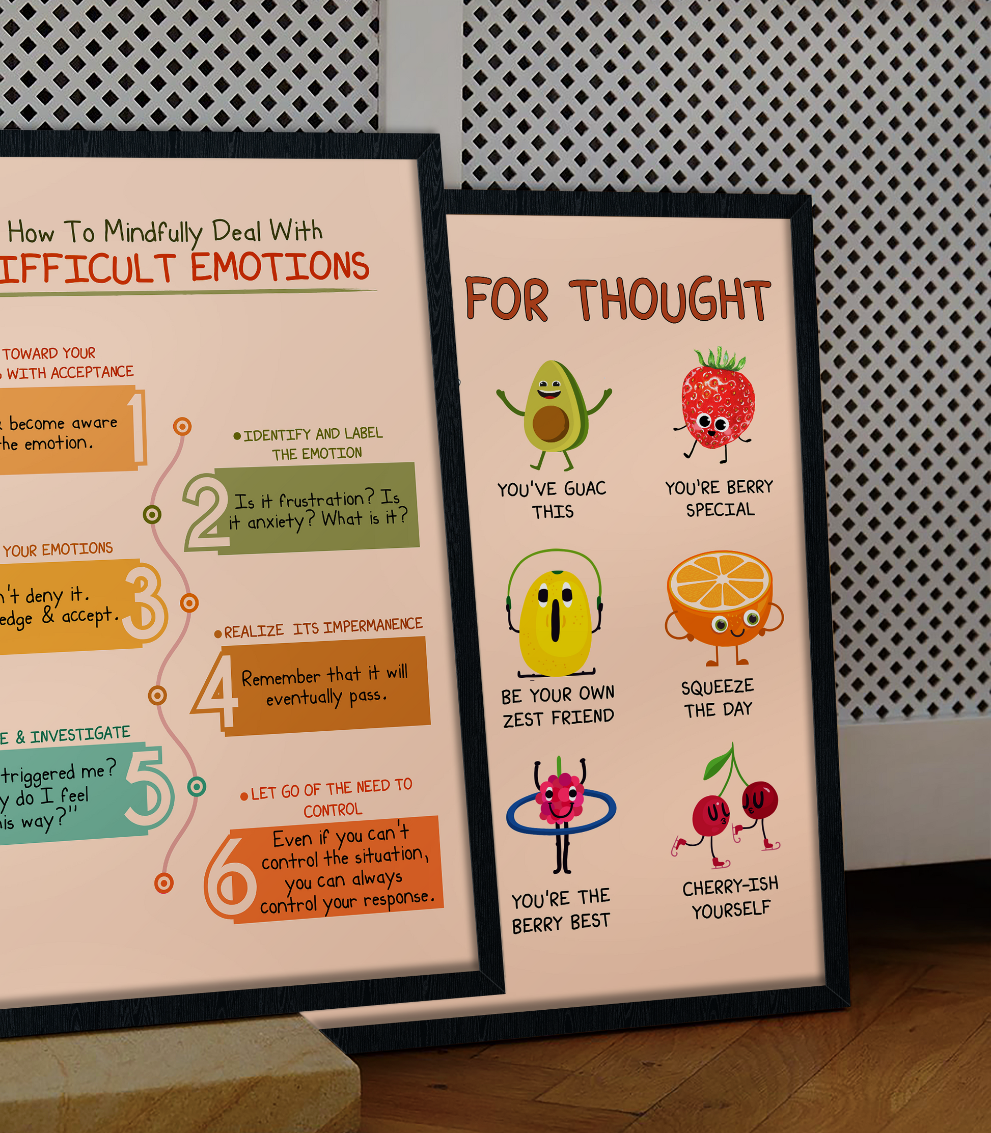 Boho Dealing with Difficult Emotions Therapy Poster (1)