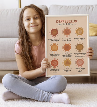 Boho Depression Can Look Like Mental Health Poster (5)