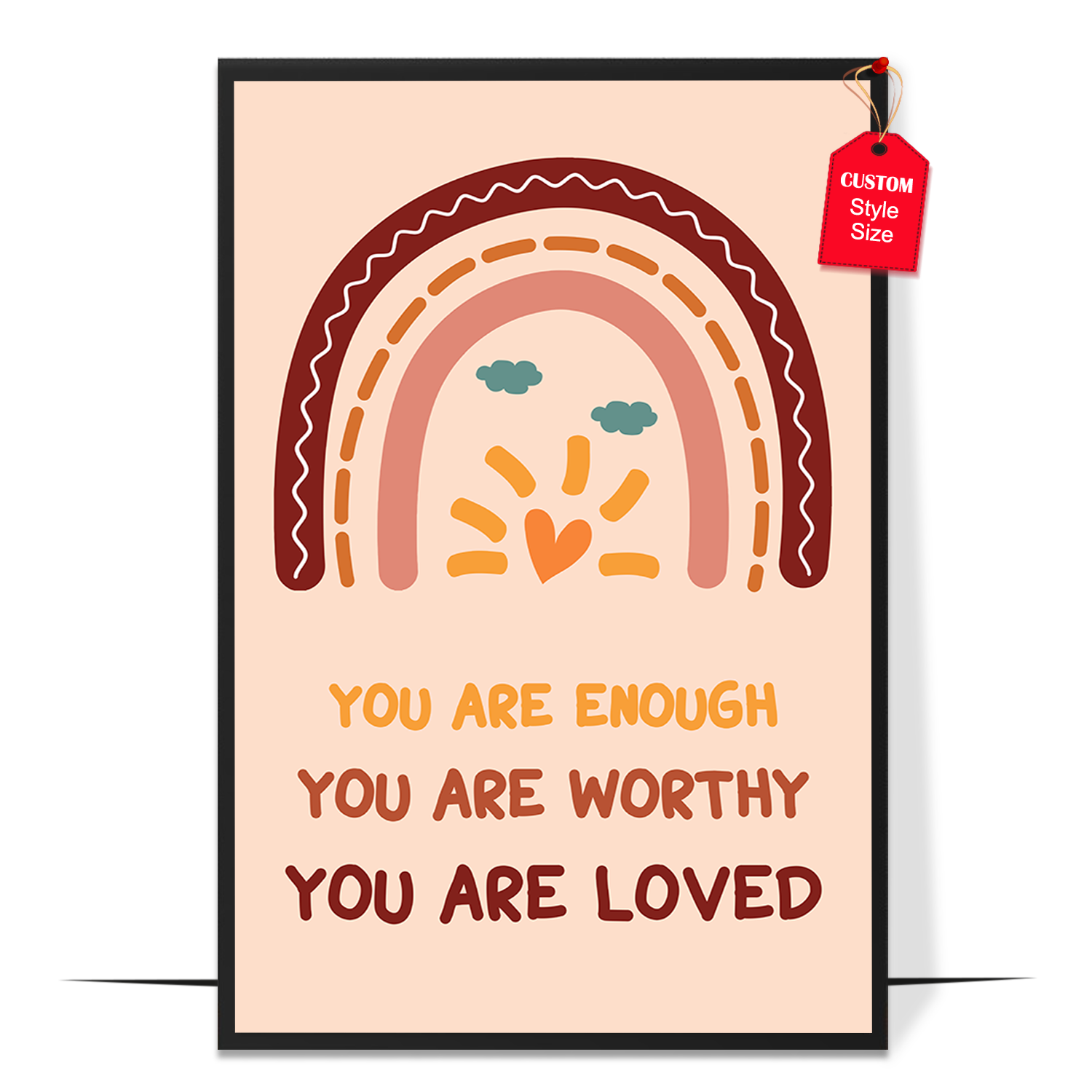 Boho Enough Worthy Loved Poster