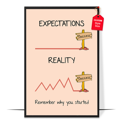 Boho Expectation and Reality Poster