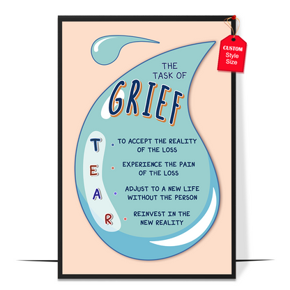 Boho Grief Bereavement Loss Poster