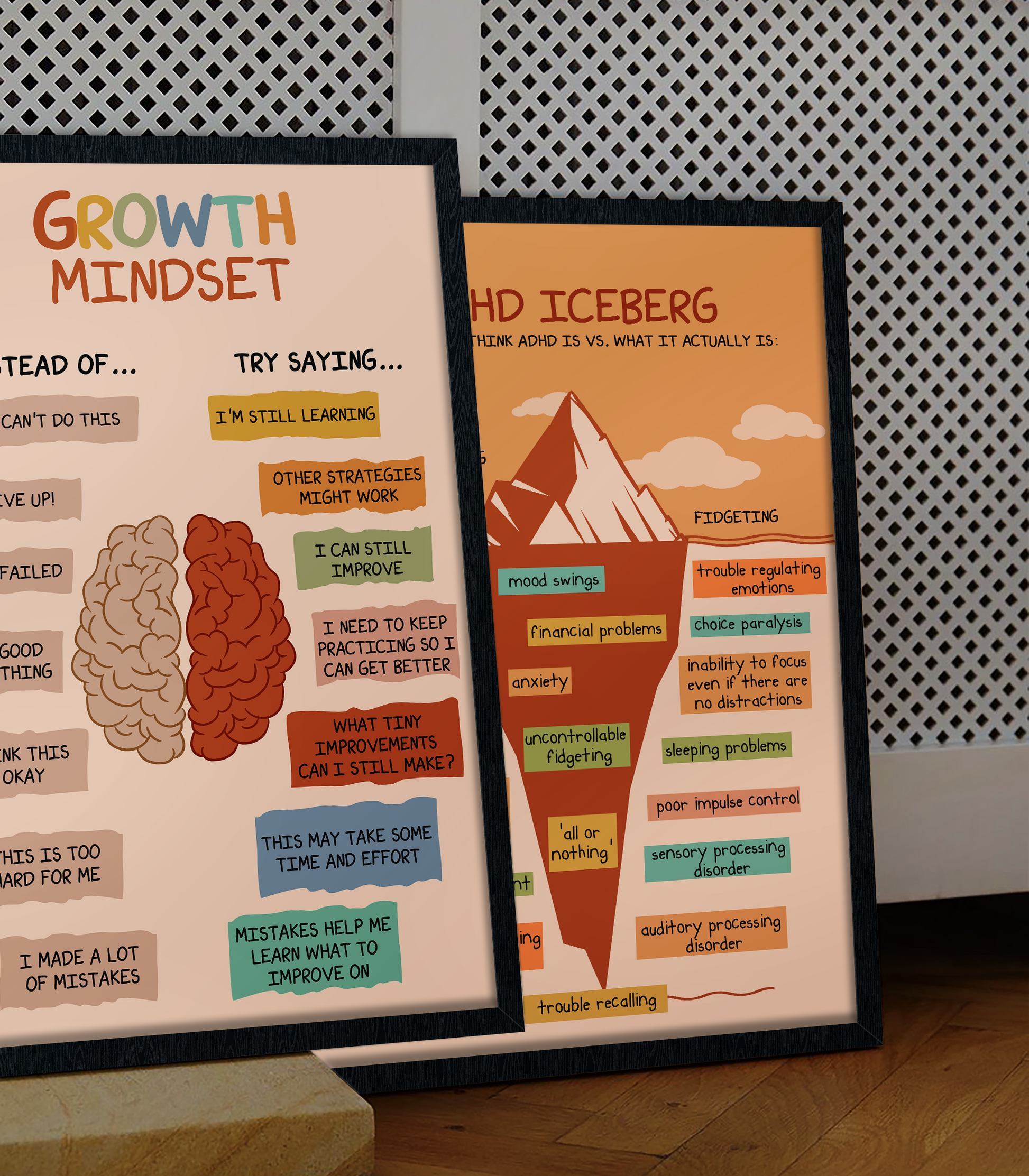 Boho Growth Mindset Calm Corner Mental Health Poster (1)