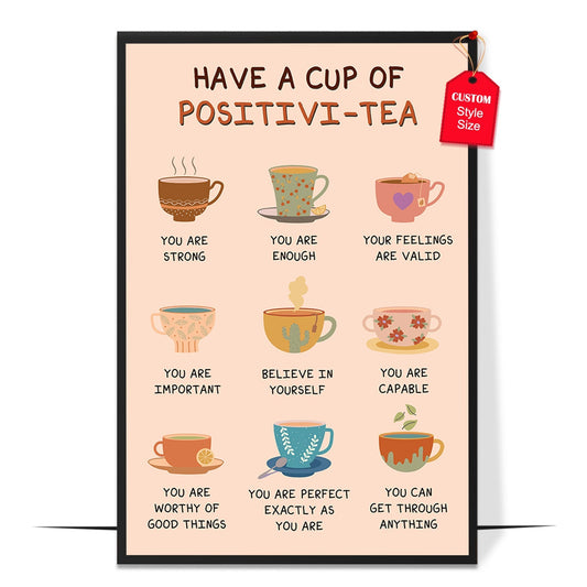 Boho Have a Cup of Positivitea Poster