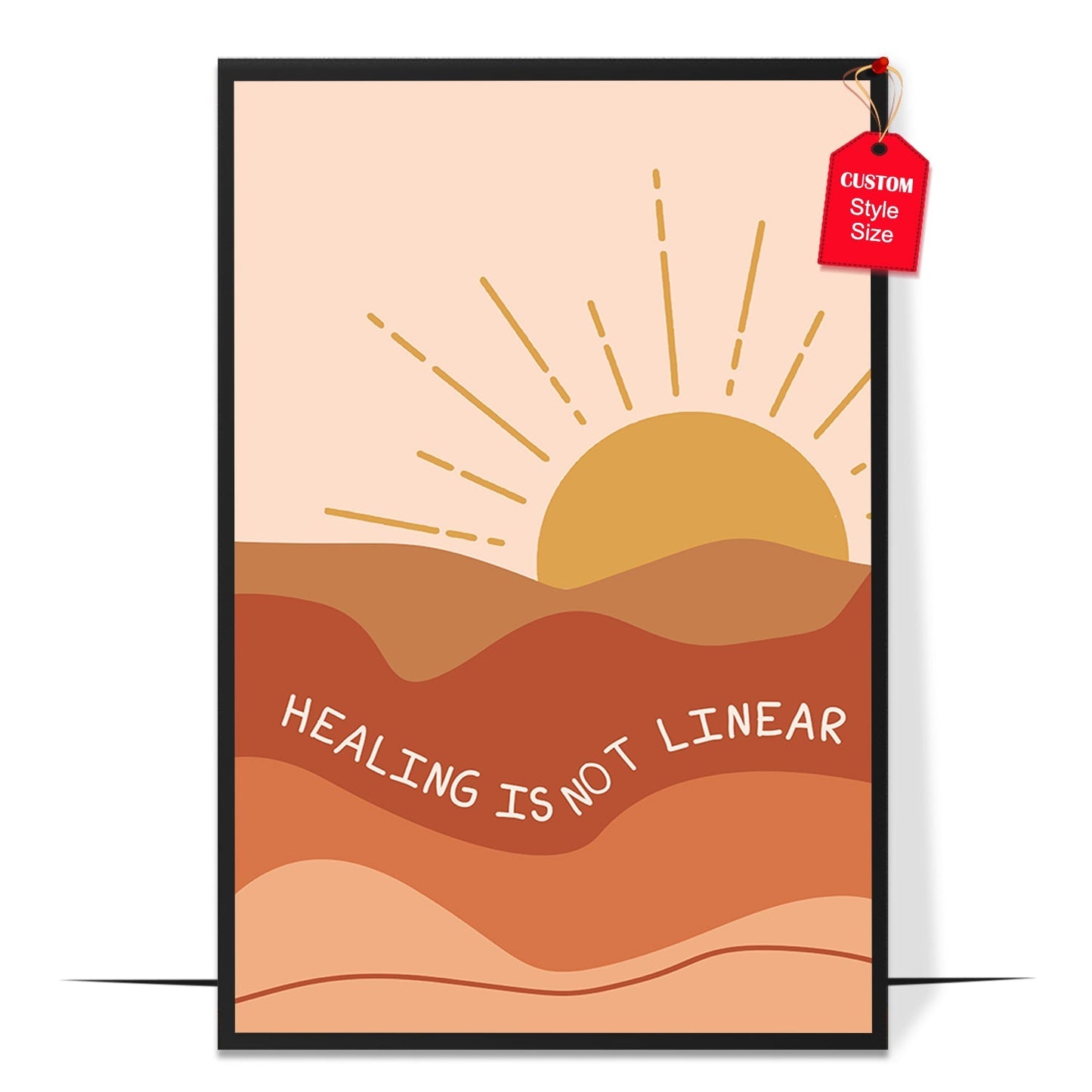 Boho Healing Is Not Linear Poster