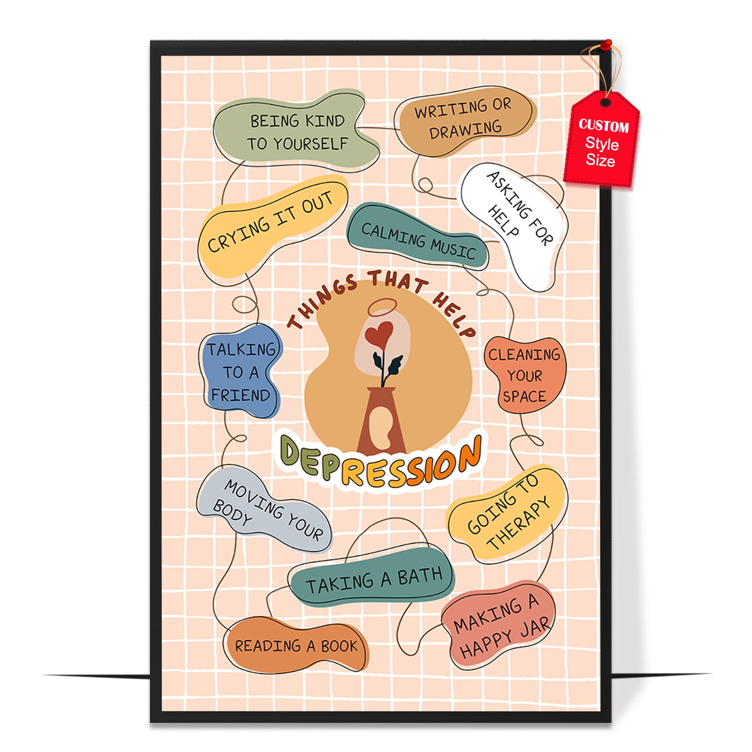 Boho Help Depression Poster