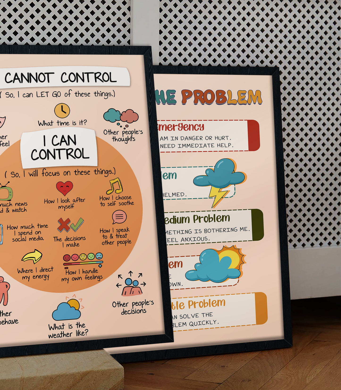 Boho I Can Control Calm Corner Mental Health Poster (3)