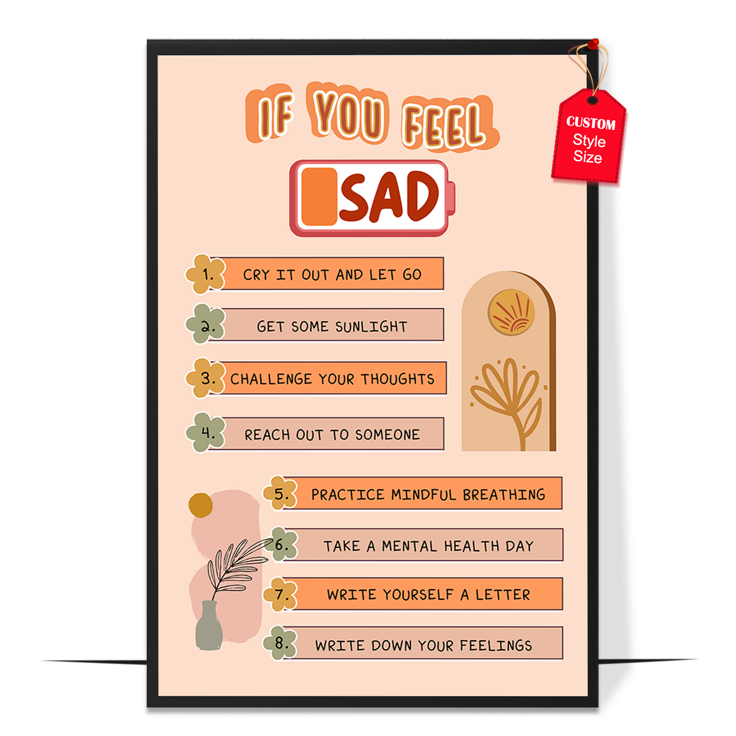 Boho If You Feel Sad Poster