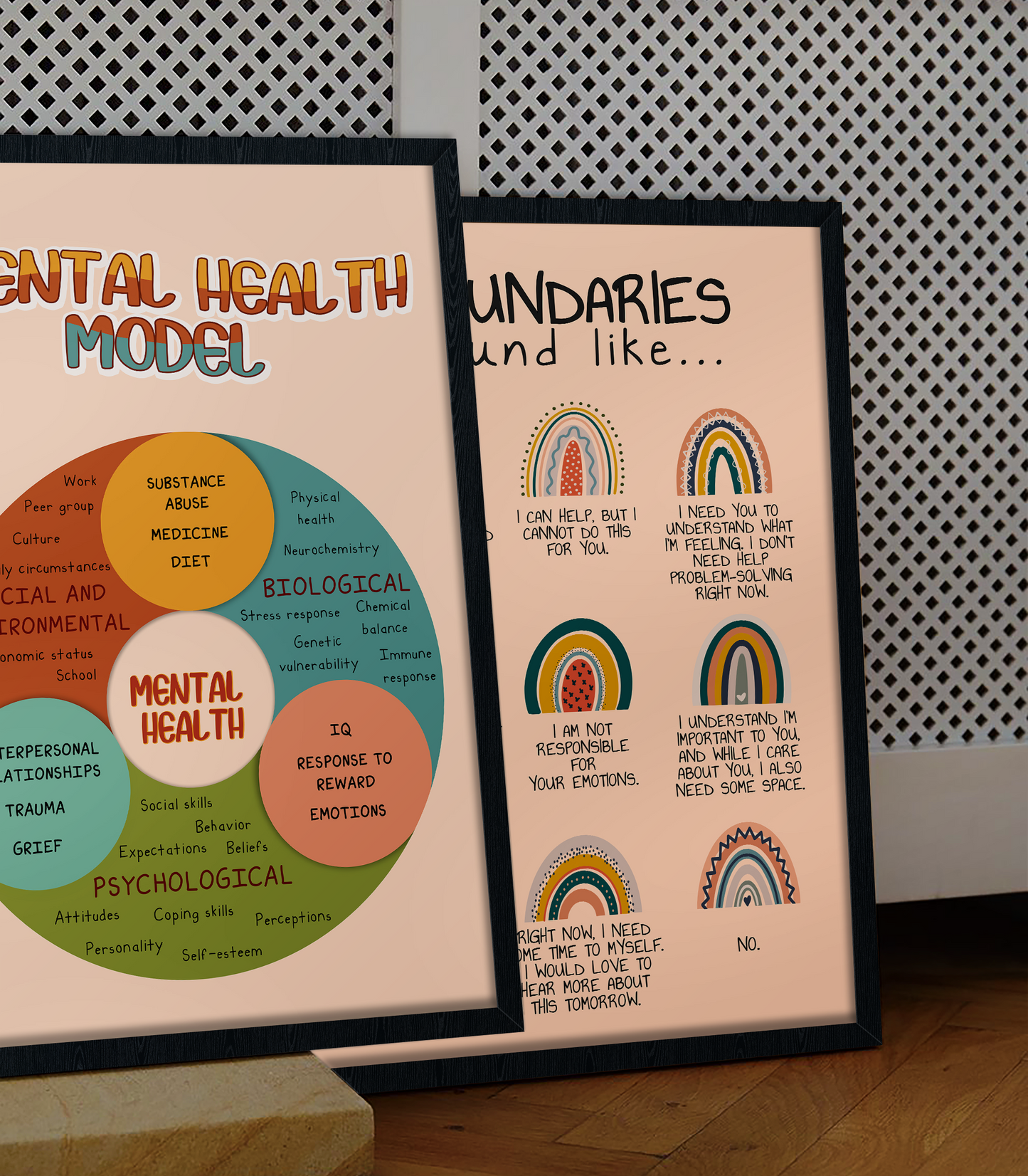 Boho Mental Health Model Therapy Psychologist Poster (3)