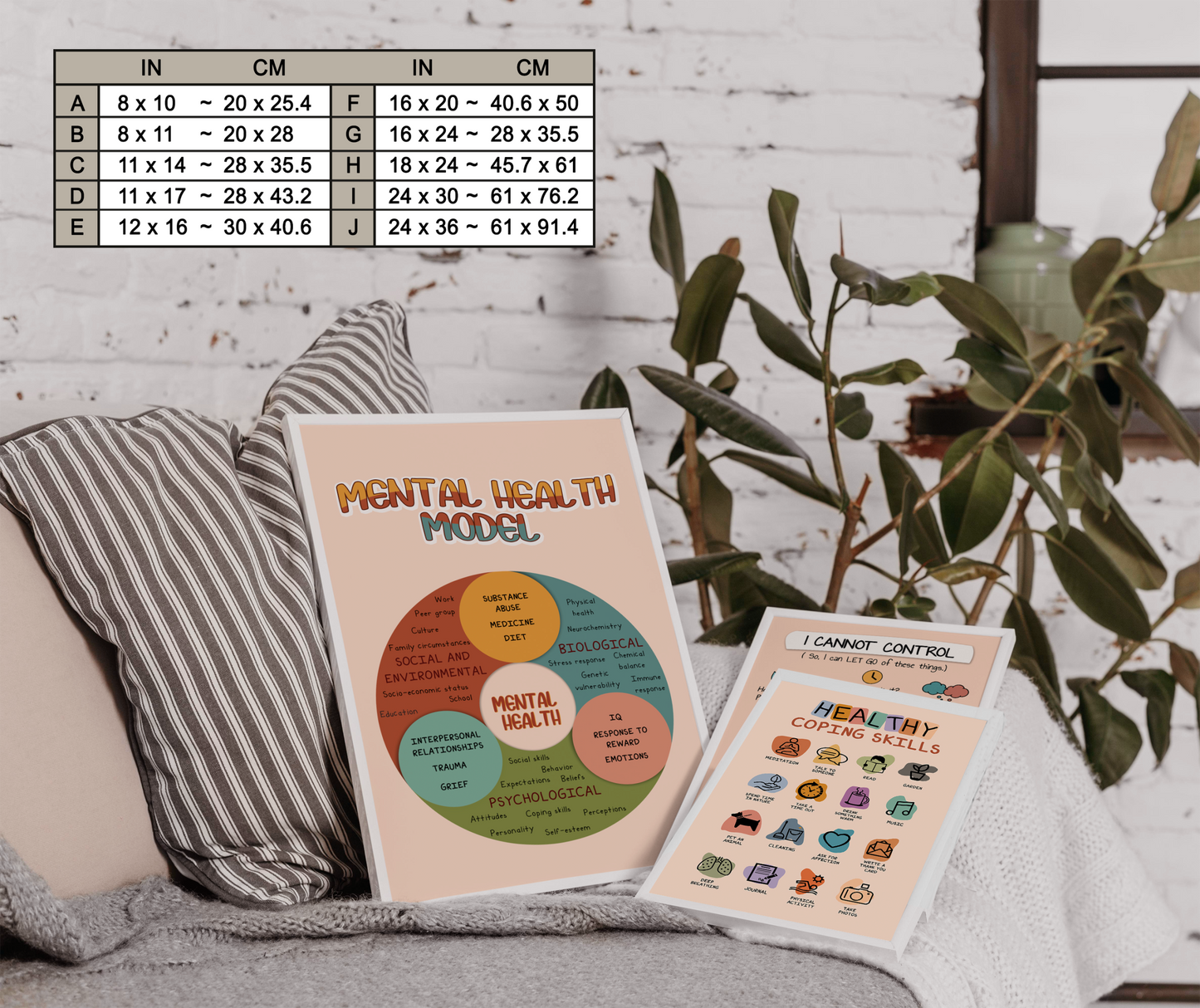 Boho Mental Health Model Therapy Psychologist Poster (7)