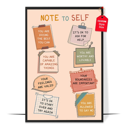 Boho Note To Self Poster