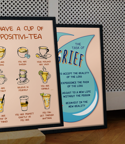 Boho Positivi-tea Affirmation Mental Health Poster (3)