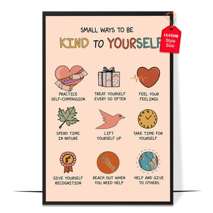 Boho Small Ways Be Kind Yourself Poster