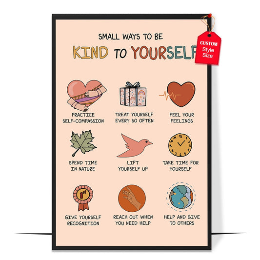 Boho Small Ways Be Kind Yourself Poster