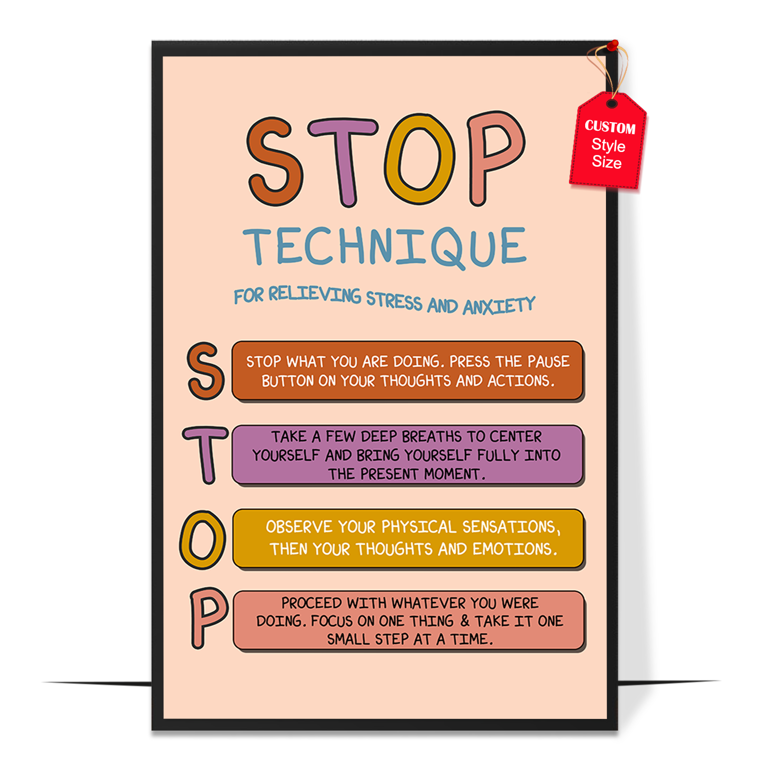 Boho Stop Technique Poster