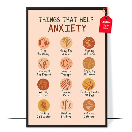 Boho Things Help Anxiety Poster