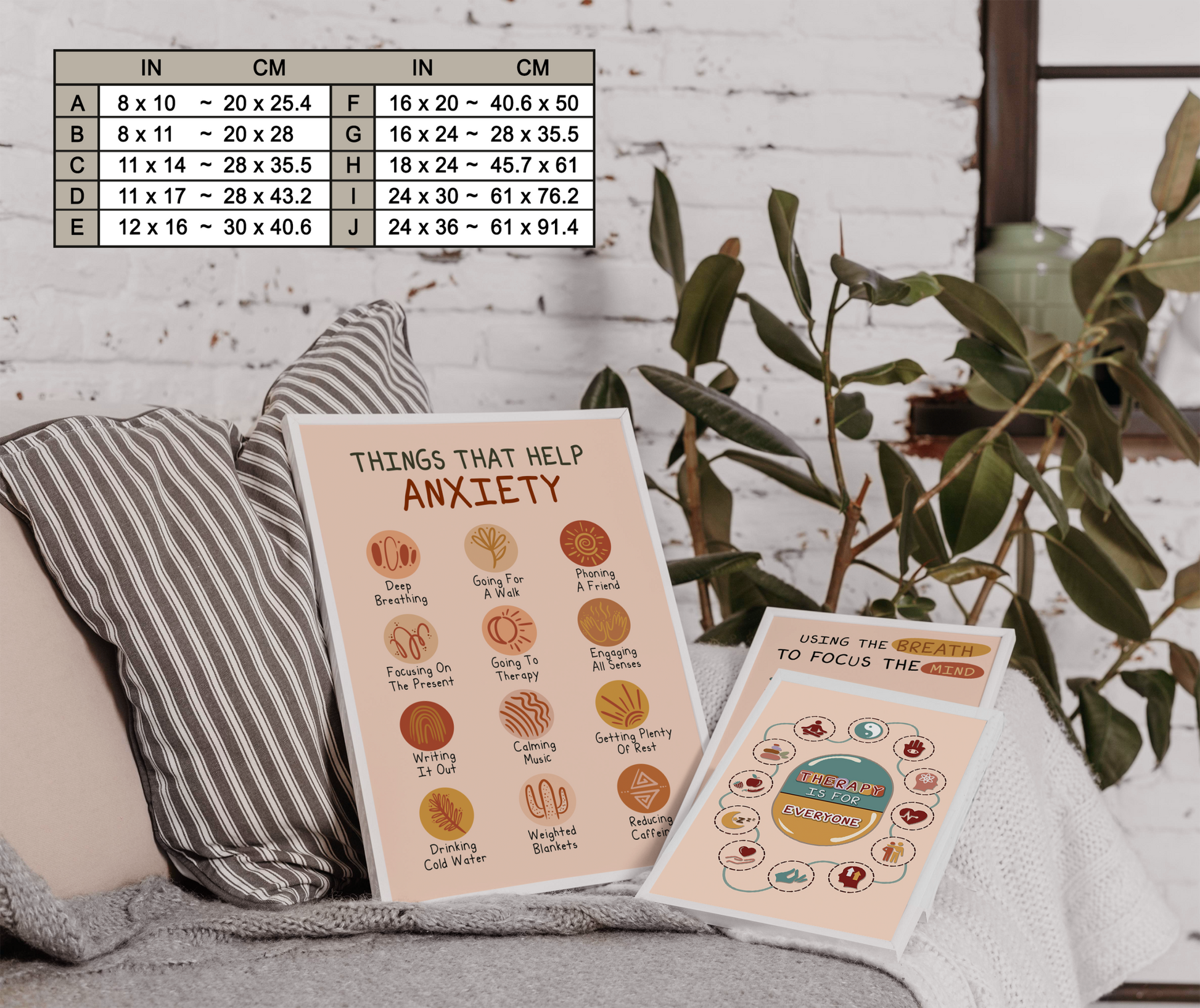 Boho Things Help Anxiety Therapy Mental Health Poster (3)