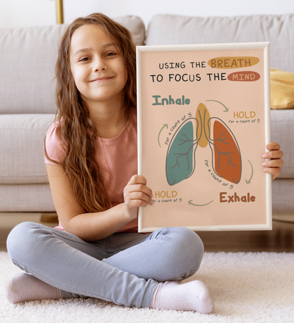 Boho Using The Breath Therapy Mental Health Poster (5)